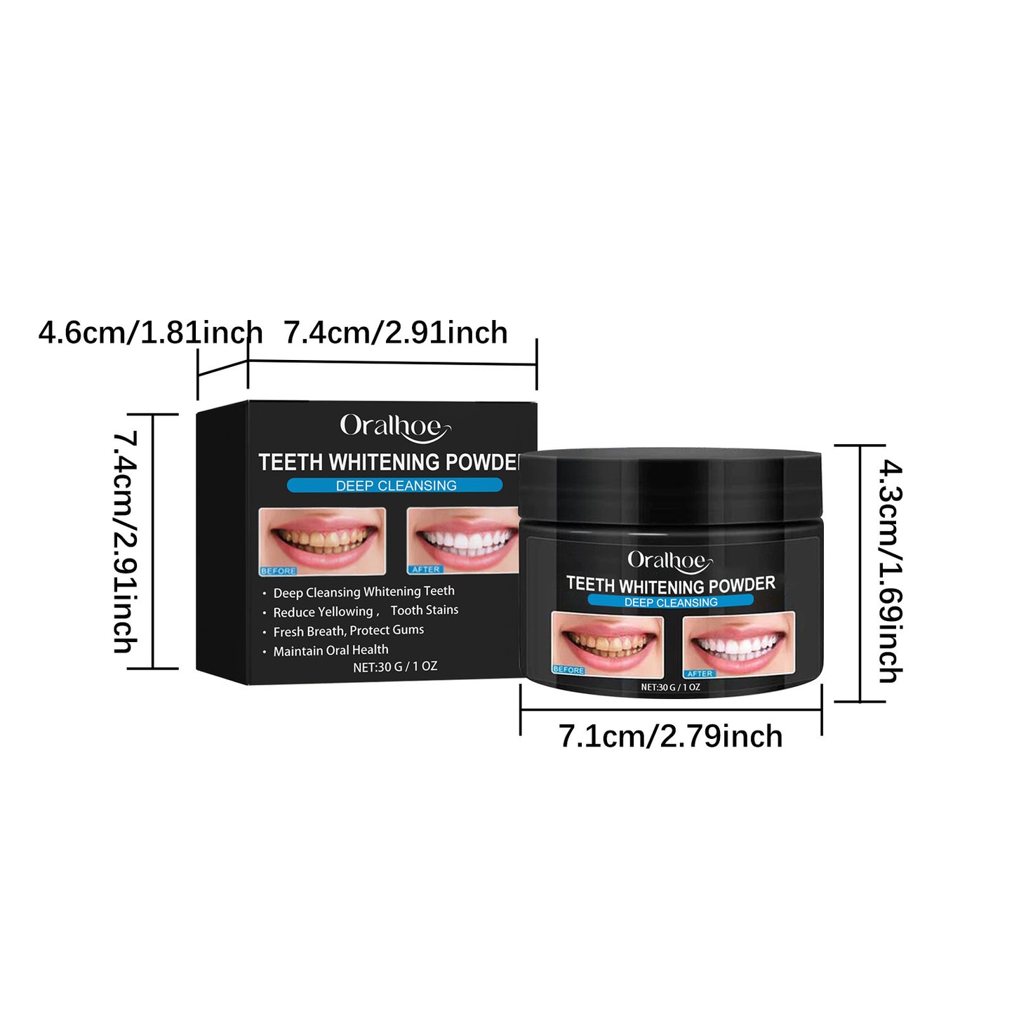 Poudre Blanchissante Dentaire Premium – Révélez un Sourire Plus Blanc et Plus Lumineux fr