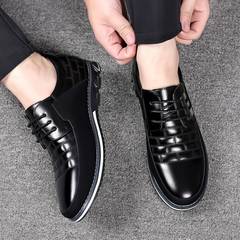 Chaussures décontractées en cuir pour hommes grandes tailles